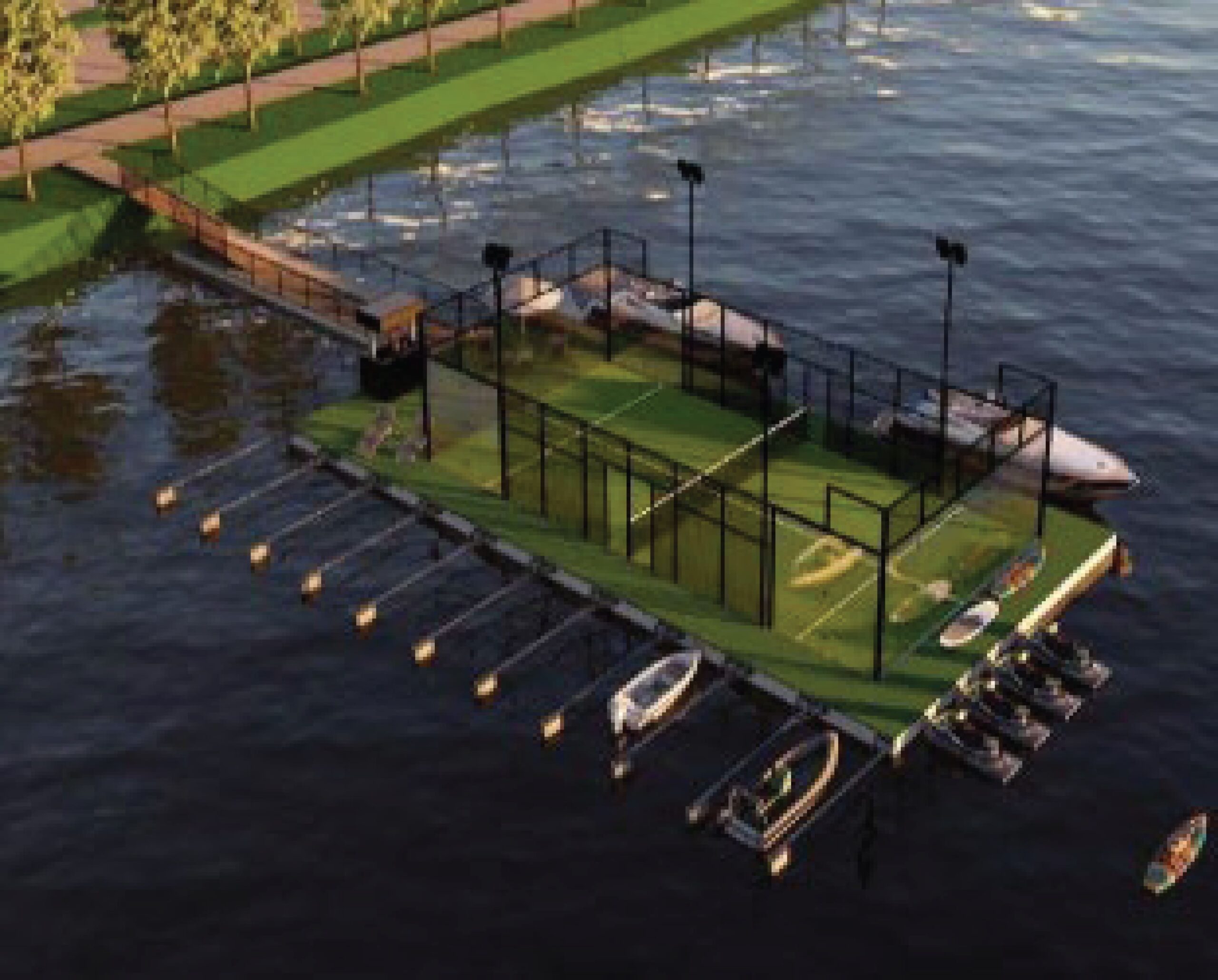 Floating Padel Courts